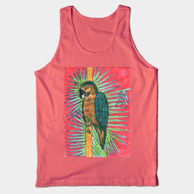 Parrot Tank Top by Mila-Ola_Art